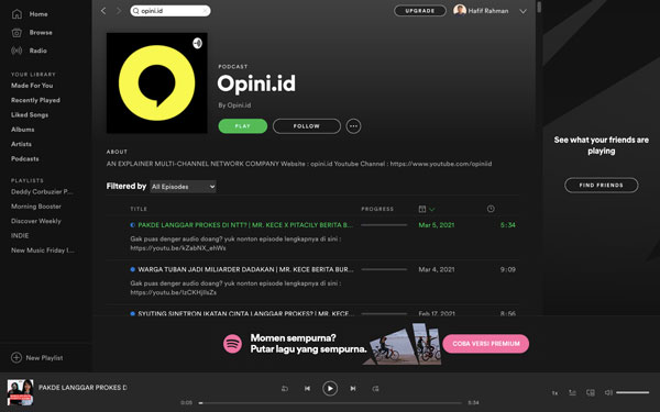 Podcast Opini.id di Spotify